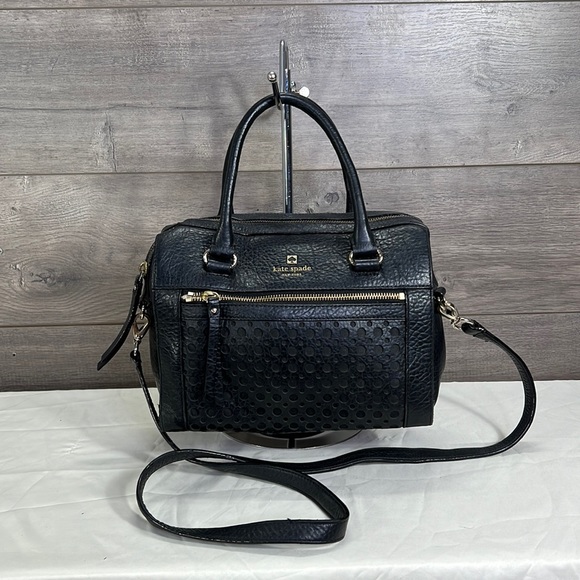 kate spade Bags Kate Spade Black Leather Crossbody Satchel Bag